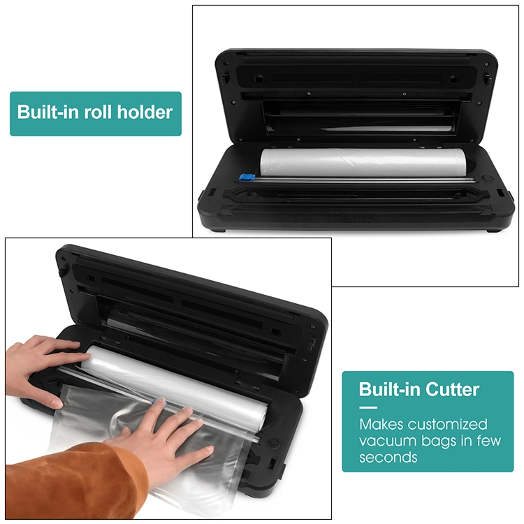 Vacuum Sealer Dry and Wet Mode with Built-in Knife Entry Kit for Extending Food Freshness. Inching Control for External Vacuum Pumping