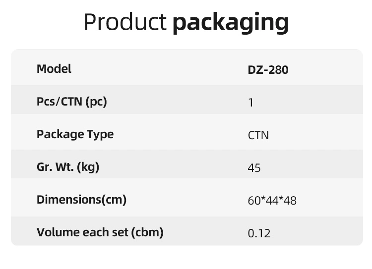 Single Chamber Food Vacuum Packing Machine (DZ-280)